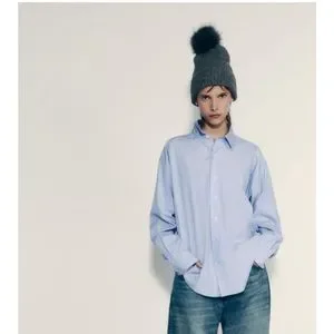 Zara | Accessories | Nwt Zara Knit Pompom Beanie Gray | Poshmark